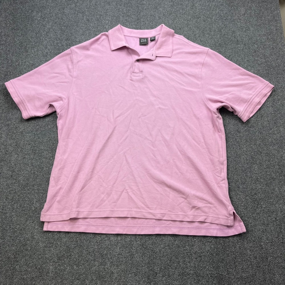 Jos. A. Bank Traveler Pique Cotton Short Sleeve Lavender Pink Polo Shirt